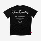 Clan Running black t-shirt - Back view with Istanbul branding
