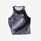 Clan Running dark grey race singlet - Front view product shot
