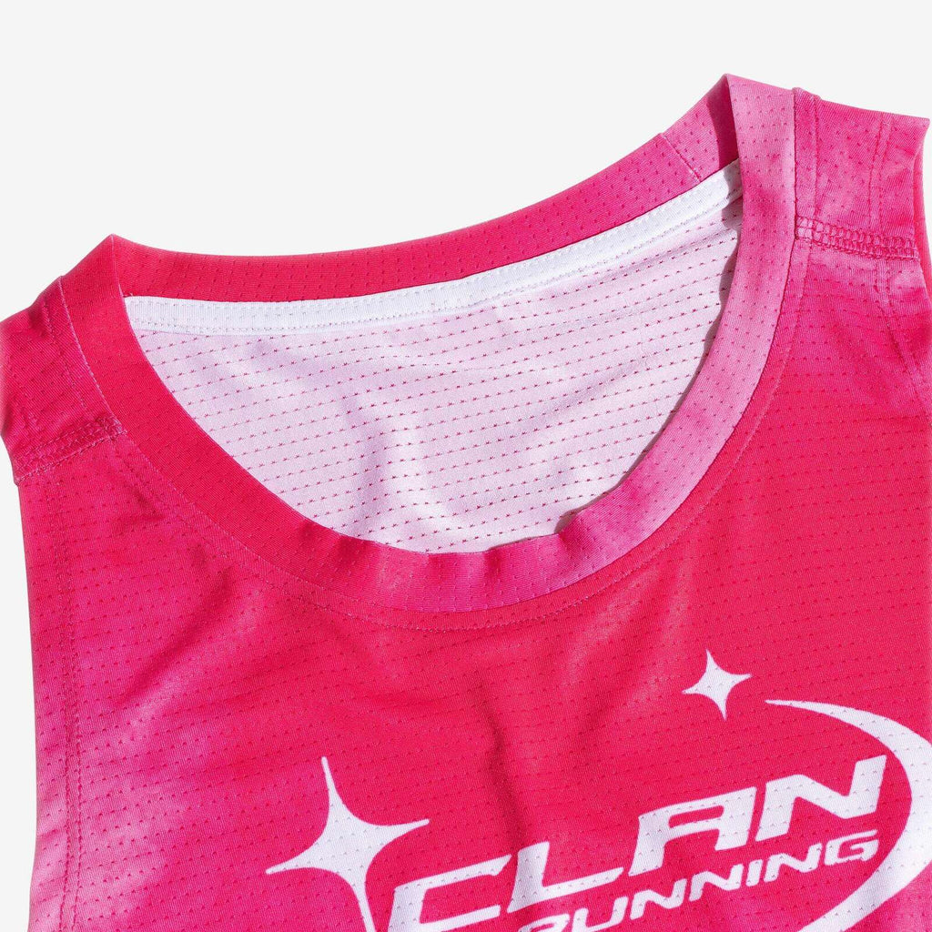 Clan Running pink race singlet - Breathable race-ready fabric